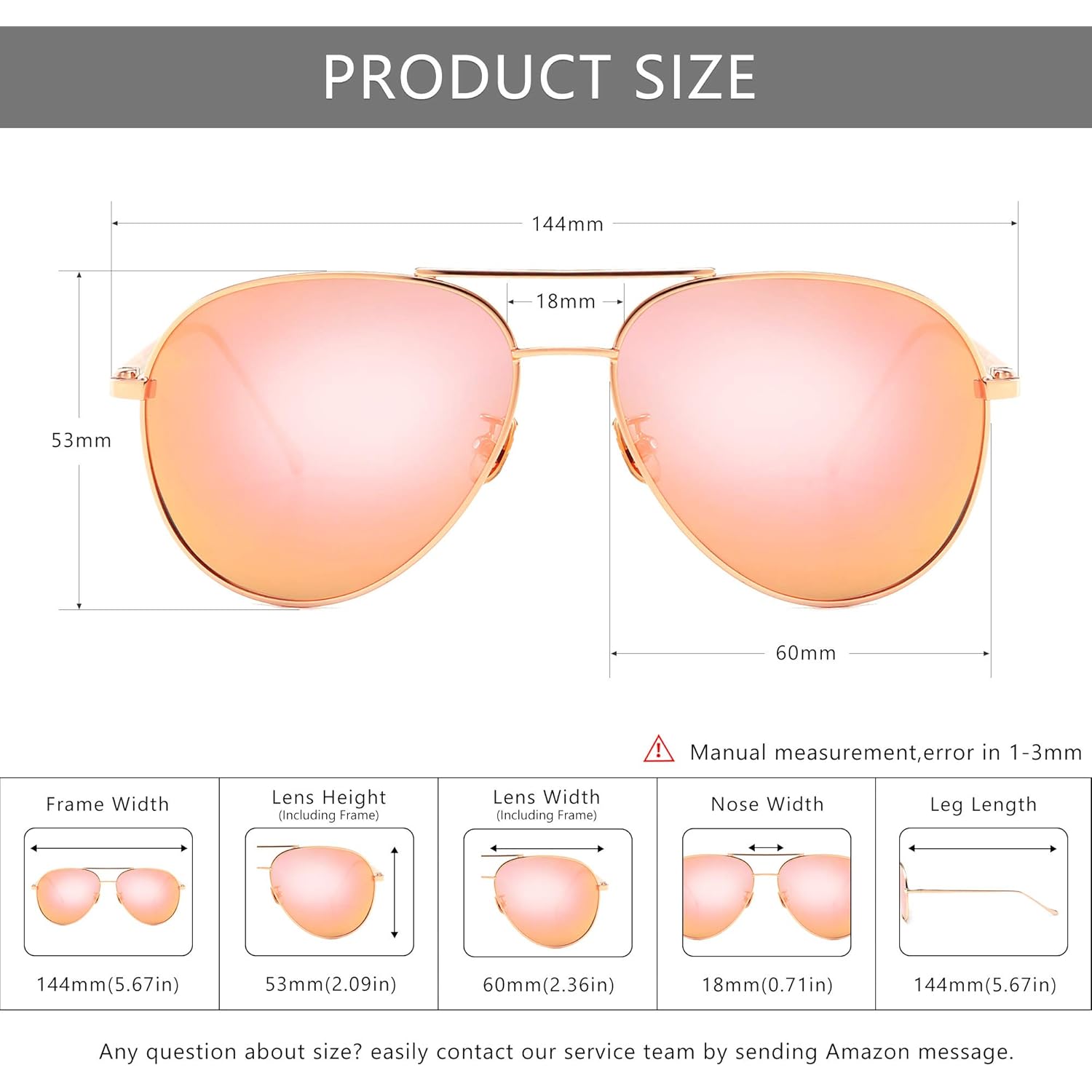 SUNGAIT Women's Lightweight Oversized Aviator Sunglasses - Mirrored Polarized Lens Classic Style