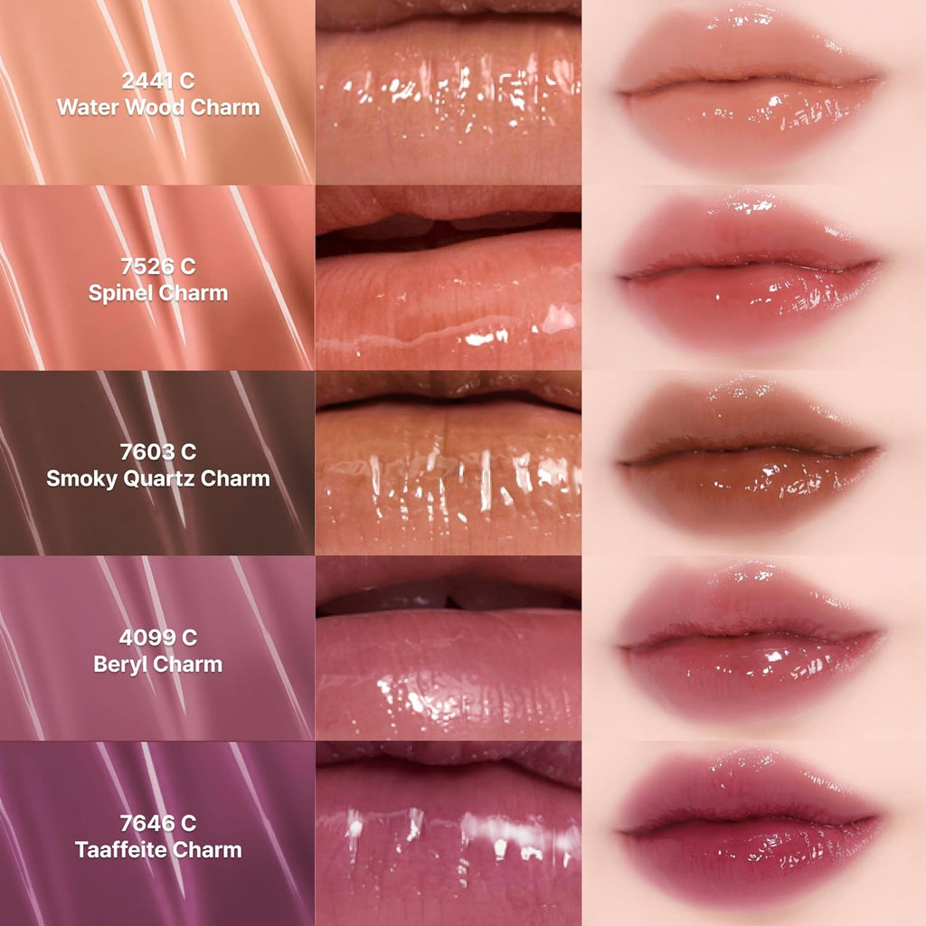 ENTROPY Makeup Glossy Lip Tint – Juicy Glow Line/Non-Sticky Hydrating Lip Gloss Tint, High Shine Finish, Buildable Sheer Color, Lip & Cheek Makeup - Amber Charm (Warm Brick Red) | glossy lip tint, Non-sticky lip tint, Juicy glow lip gloss