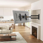 Perlegear Corner TV Wall Mount Long Arm TV Mount Bracket for 37-75 Inch TVs-Full Motion Wall Mount with 32.37” Extension & Swivel Articulating Arm & Tilt, MAX VESA 600x400mm, Holds up to 100 lbs