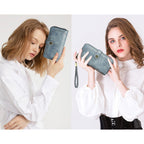 TFKGS Wallet for Women RFID Blocking Leather Large Capacity Card Holder Ladies Phone Clutch Travel Long Purse Wristlet | RFID Blocking, Leather, Large Capacity, Ladies, Travel