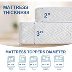3 Inch Memory Foam Mattress Topper Queen, Memory Foam Pad With Removable & Washable Cover, Bed Topper For Back Pain, Non-Slip Ventilated Design, Queen Size
