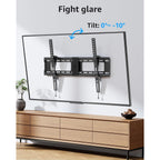 MOUNTUP TV Wall Mount Tilting TV Mount Bracket for Most 37-82 Inch Flat Screen/Curved Low Profile Wall Mount Saving Space Max VESA 600x400mm Hold up to 132 lbs Fit 16" 18" 24" Stud