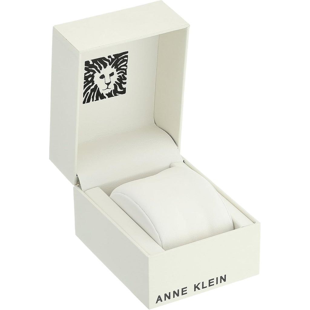 Anne Klein Women's Black Ceramic Bracelet Watch with Diamond Accent