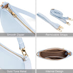 Shoulder Bag for Women Retro Vegan Leather Classic Clutch Tote HandBags Purses with Zipper Closure