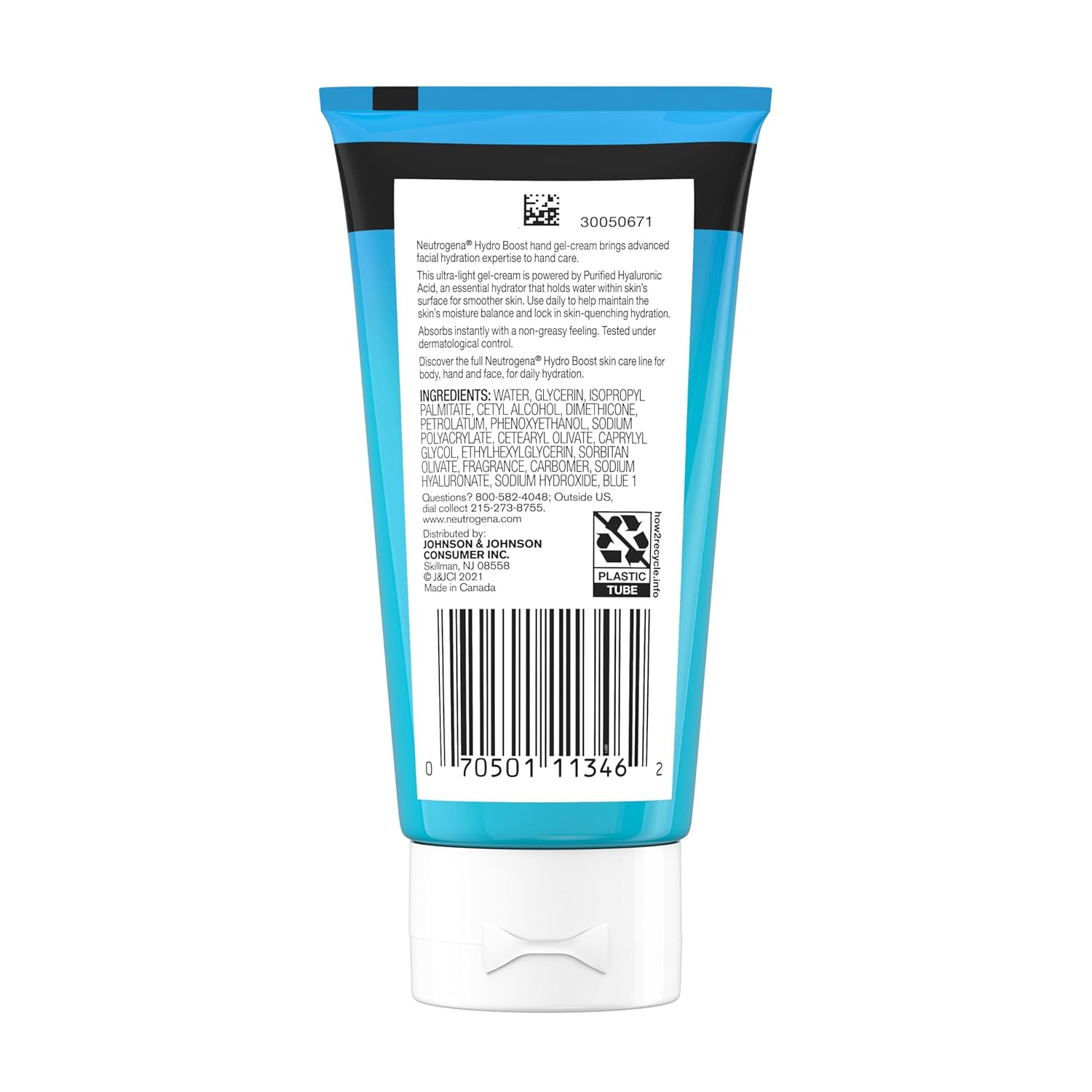 Neutrogena Hydro Boost Hydrating Hand Gel Cream with Hyaluronic Acid for Instantly Quenched, Soft & Supple Hands, Lightweight, Non-Greasy & Quick Absorbing Hand Lotion, Travel Size, 3 Oz