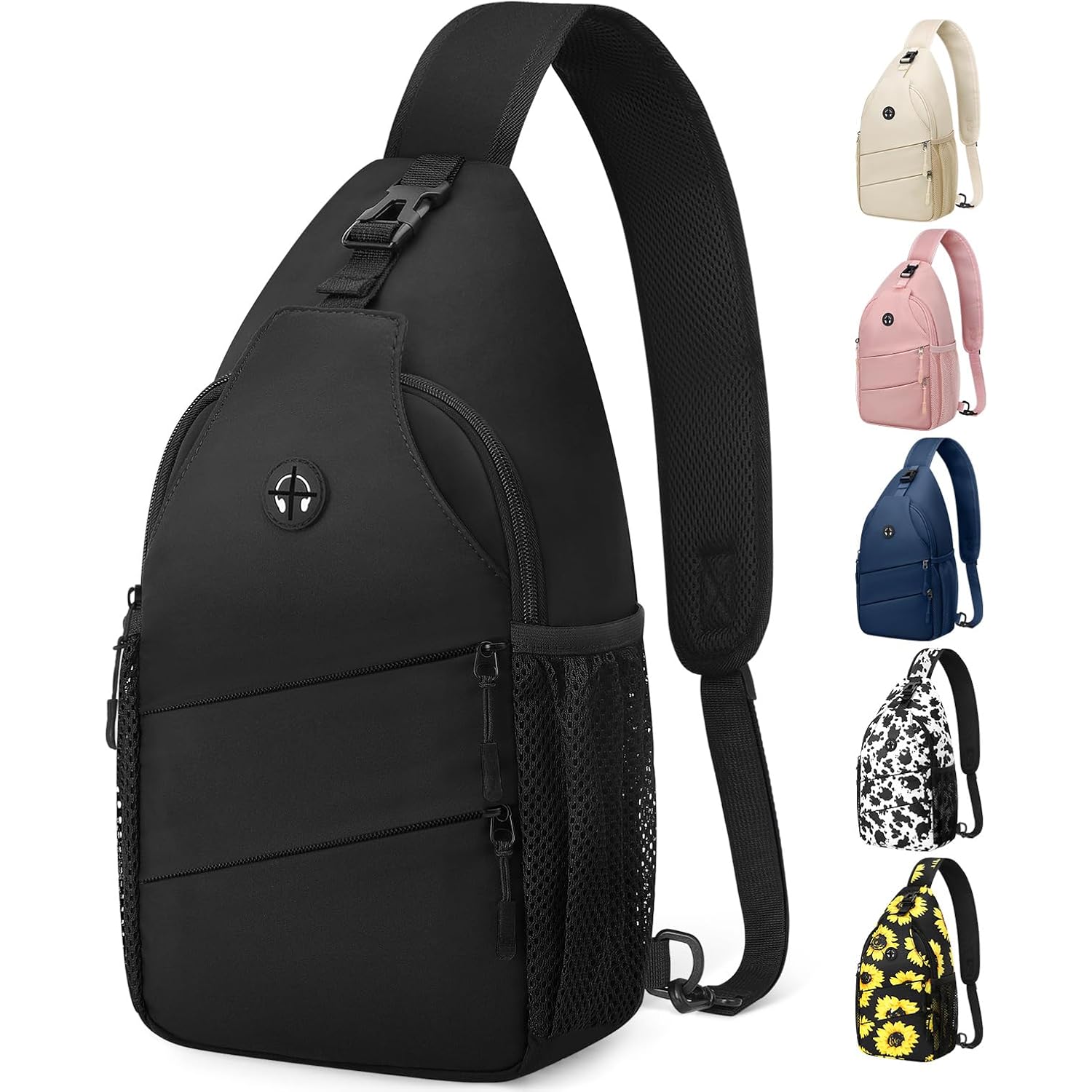 Pritent Crossbody Bags For Women Men Trendy Sling Bag Backpack Casual Chest Bag With Convertible Shoulder Strap