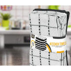 Utopia Towels - Kitchen Towels 12 Pack, 15 x 25 Inches, 100% Ring Spun Cotton Super Soft and Absorbent Linen Dish, Tea and Bar Towels Set, Black