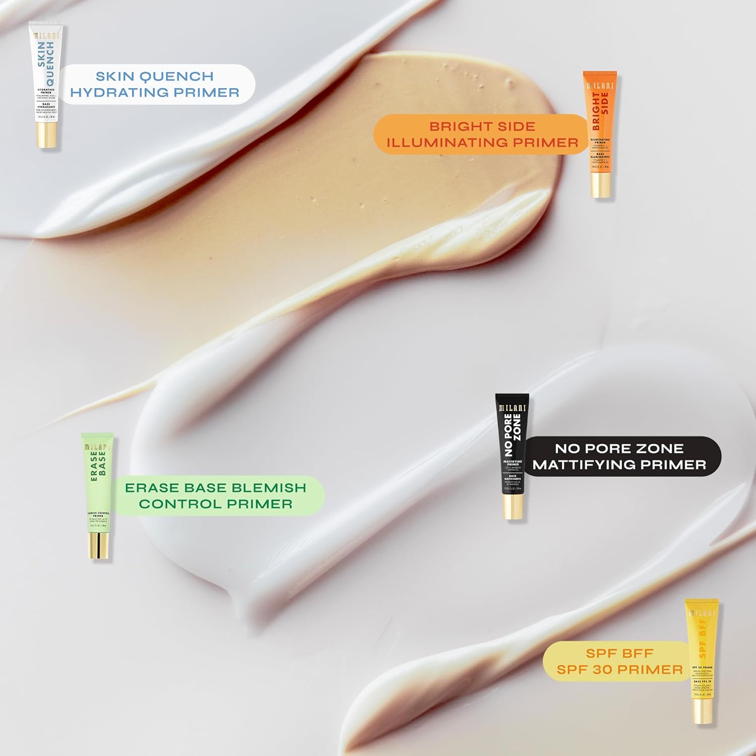 Milani Face Primer for Makeup - Bright Side Brightening & Illuminating Primer with Vitamin C, Squalane & Jojoba Oil, 1.0 Fl. Oz
