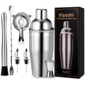 Cocktail Shaker Set Bartender Kit,Professional Bar Set, Martini Shaker, Jigger, Strainer, Mixer Spoon, Muddler, Liquor Pourers Ideal Bar Accessories For Home, Gift For Christmas, Birthday, Beginners