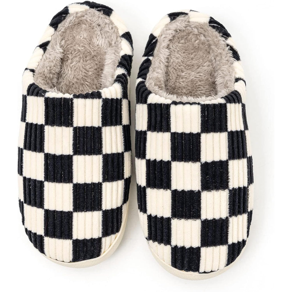 House Slippers For Women & Men - Fuzzy, Casual Indoor/Outdoor Shoes With Memory Foam & Faux Fur Lining