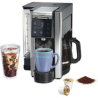 Hamilton Beach Flexbrew Advanced 5-In-1 Drip & Single Serve Coffee Maker | Single Serve Hot & Iced Coffee Maker | 12 Cup Programmable Drip Coffee Maker | Removable 60 Oz. Reservoir | Black