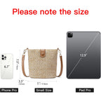 RNIEGA Small Straw Crossbody Bag for Women Woven Summer Shoulder Phone Purse Beach Handbag for Vacation