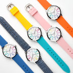 Bisley Fashion Analog Watch For Women Colorful Roman Numerals Watch Waterproof