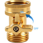 Brass Garden Hose Shut Off Valve, 4 Pack Heavy Duty 3/4 Inch Solid Brass Garden Hose Shut Off Valve With 4 Extra Rubber Washers