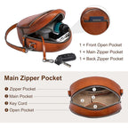 Leather Crossbody Bags,Circle Purse Shoulder Bag, Fashion Round Handbag For Travel,Valentine'S Gift For Women