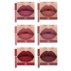 6Pcs Matte Liquid Lipstick Makeup Set, Matte liquid Long-Lasting Wear Non-Stick Cup Not Fade Waterproof Lip Gloss (Set A)