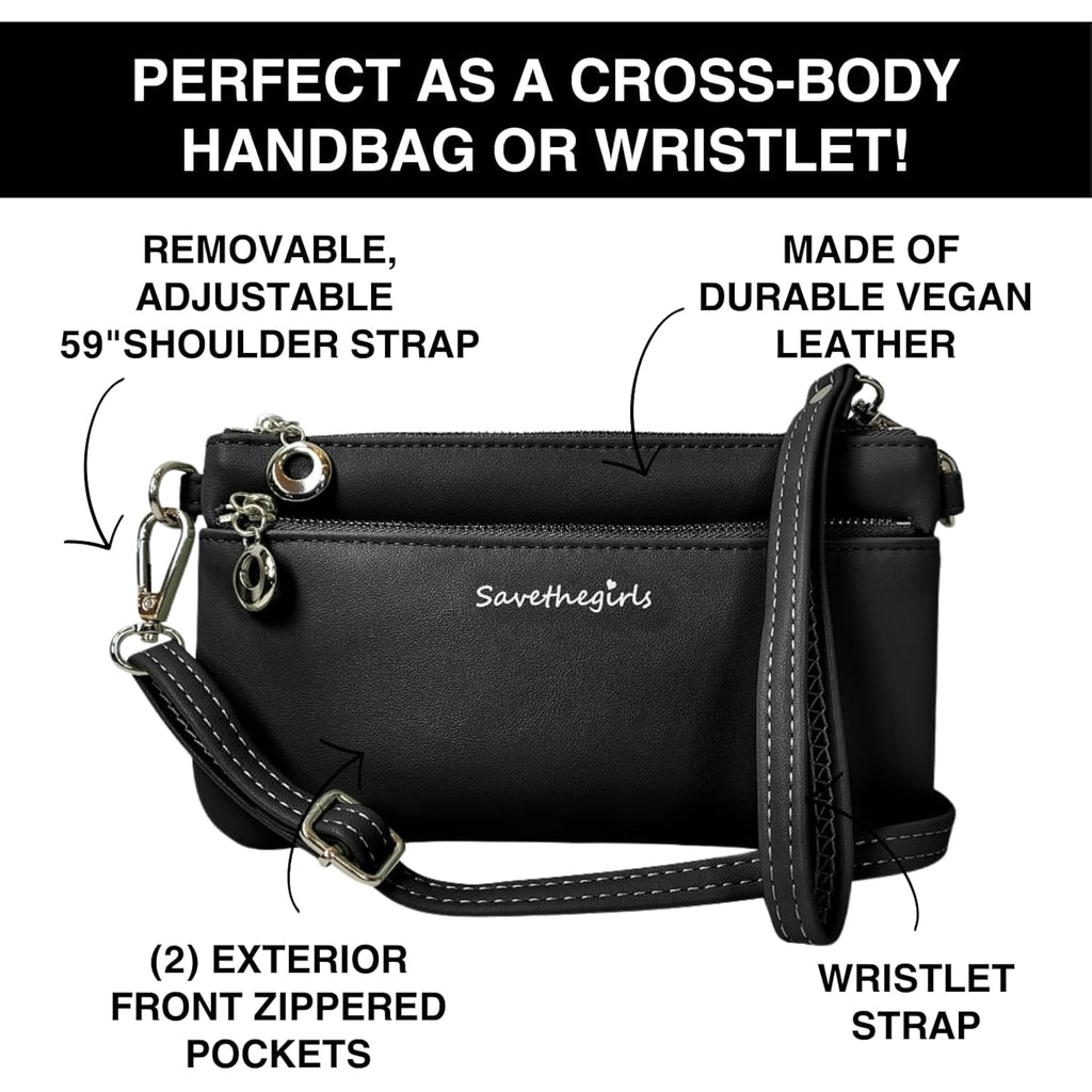 Save The Girls Cell Phone Purse - Touch Screen Women’S Crossbody Bag - Clutch Purses For Women (Bella)