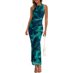 Prettygarden Womens Summer Wedding Guest Maxi Dress 2026 Spring Formal Floral Mesh Sleeveless Bodycon Vacation Long Dresses