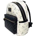 Loungefly Disney Mickey and Minnie Mouse Allover Debossed Womens Double Strap Shoulder Bag Purse