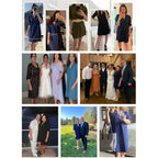 Qacohu Summer Dresses For Women V Neck Ruffle Short Sleeve Casual Shift Dress