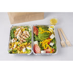 Aluminum Pans with Lids (50-Pack, 8.5"×6") 2.25 LB Capacity Foil Food Containers with Lids - 50 Pans and 50 Cardboard Covers - Disposable Tin Foil Pans - for Baking, Meal Prep and Freezer, Takeout