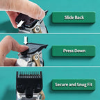Clipper Guards Set Compatible with Most Wahl Clippers, Clipper Guides Replacement - 1/16" to 3/16", 3 Piece Set, Black Color