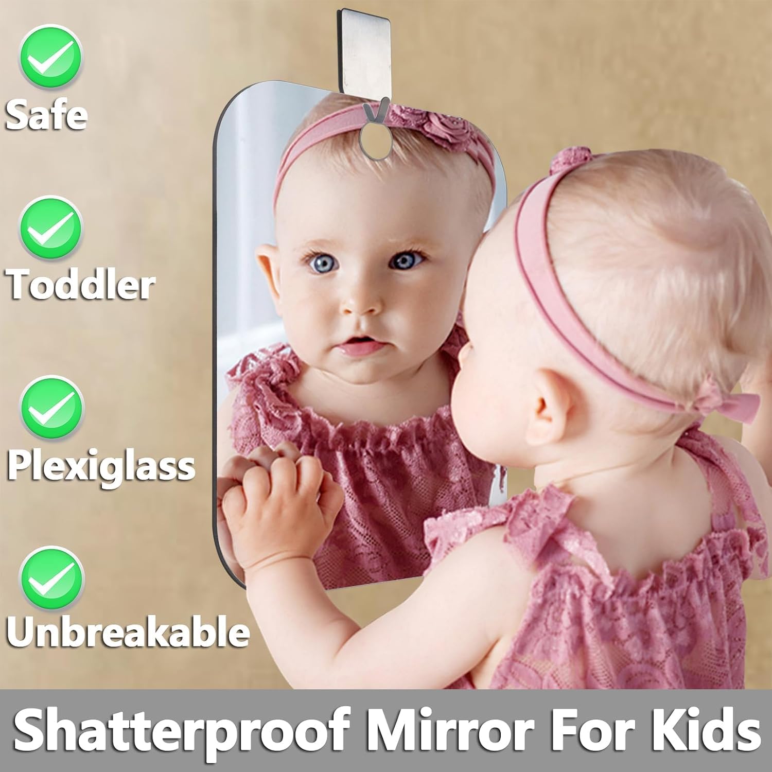 Shatterproof Shower Mirror Fogless For Shaving,(Larger 11X8 Inch) Anti Fog Shaving Mirror Holder No-Drilling, No Fog Free Waterproof,Small Wall Mounted Bathroom Accessories Camping Hanging