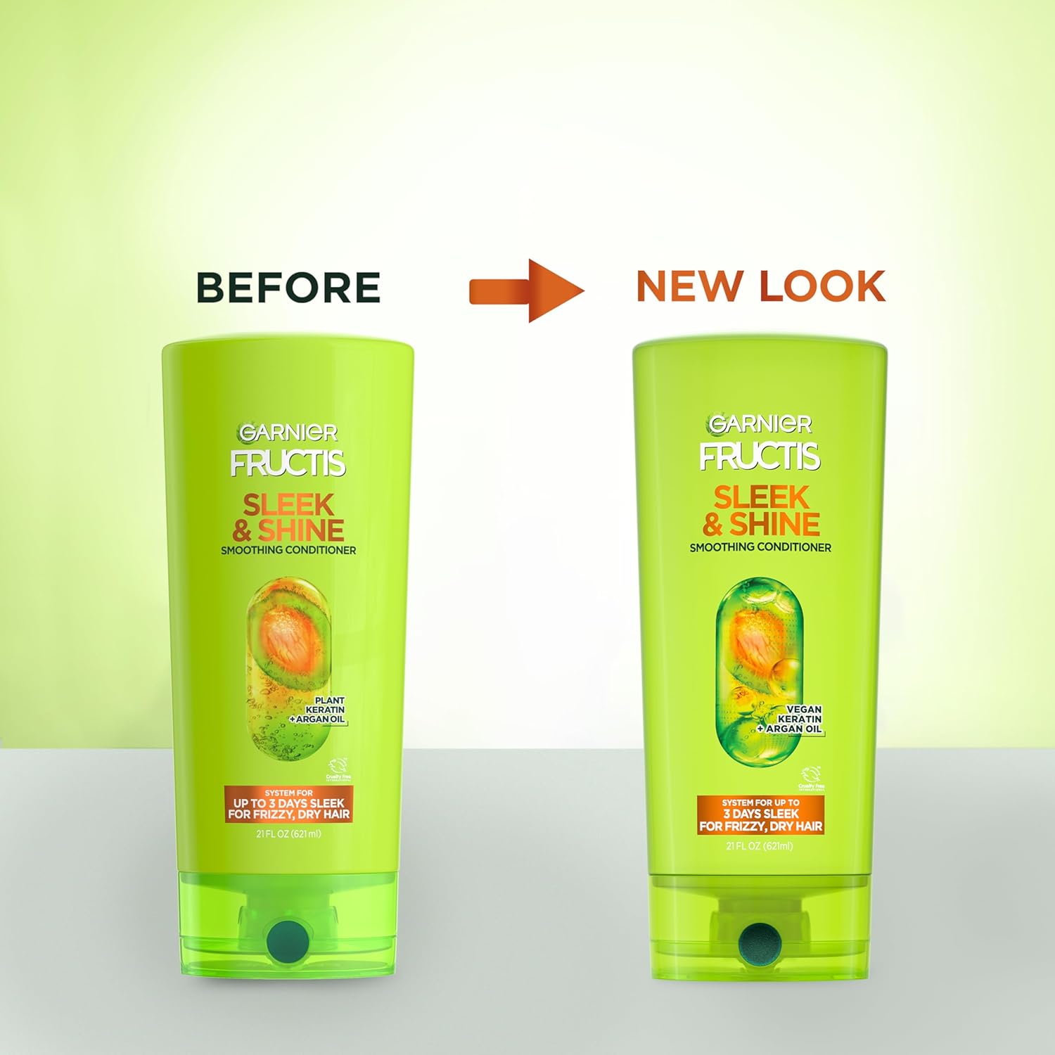 Garnier Fructis Sleek & Shine Conditioner, Frizzy, Dry, Unmanageable Hair, 21 fl. oz.(Packaging May Vary)