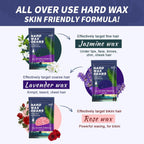 Anruz Waxing Kit for Women Men - Wax Kit for Hair Removal with Silicone Bowl,4 Bags Hard Waxing Beads and 30 Sticks - at Home Use Wax Warmer for Full Body, Bikini, Eyebrow, Face, Sensitive Skin