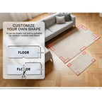 Rug Non Slip Grippers, Reusable Rug Tape, No Damaging for Hardwood Floors, Carpet Grippers Stickers Pads for Area Rugs Corners Flat, 12Pcs