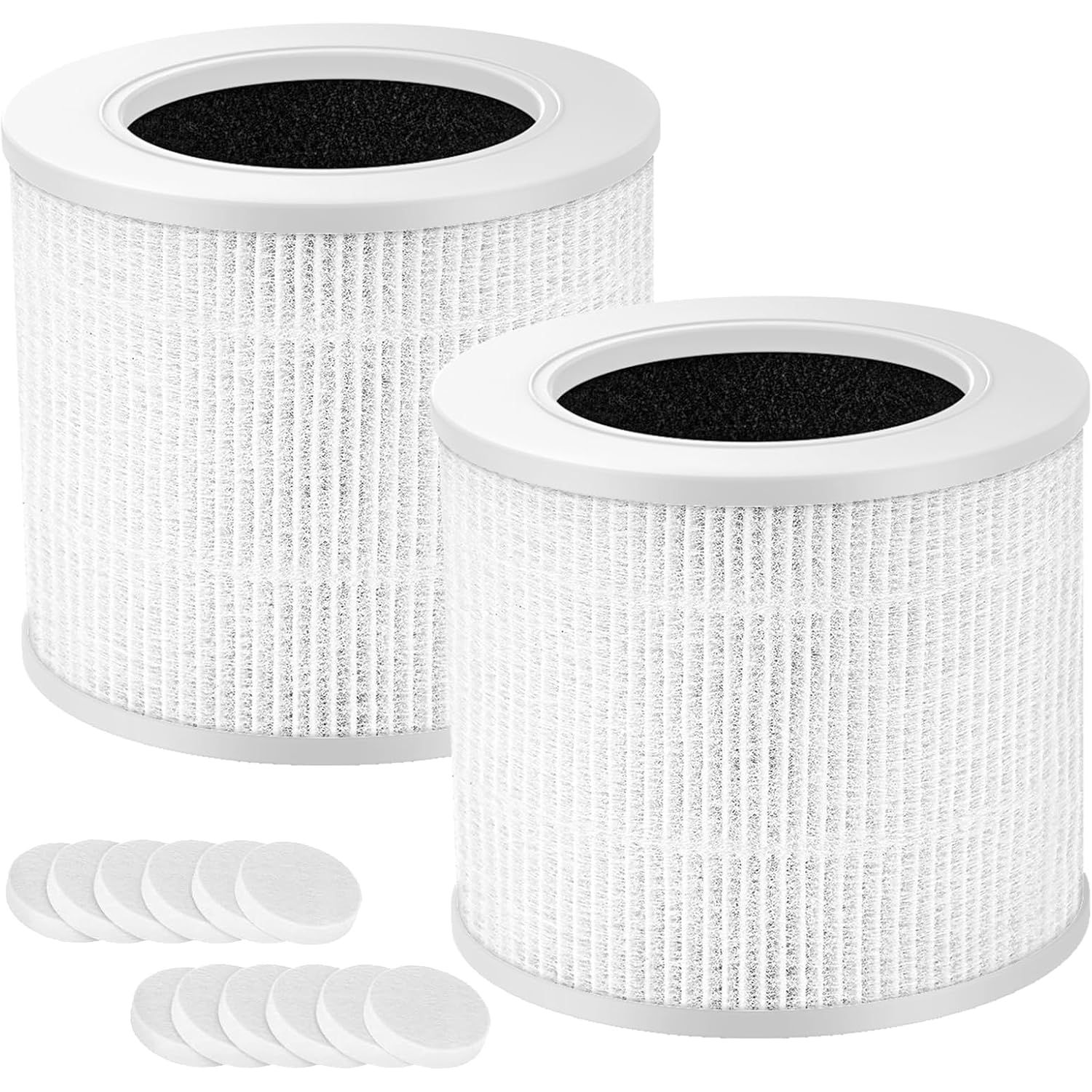 2 Pack Core Mini Filter H13 True Hepa Filters For Levoit Core Mini Core Mini-P Air Purifier Replacement Filter 3-In-1 Hepa, High-Efficiency Activated Carbon, Replace Part Core Mini-Rf