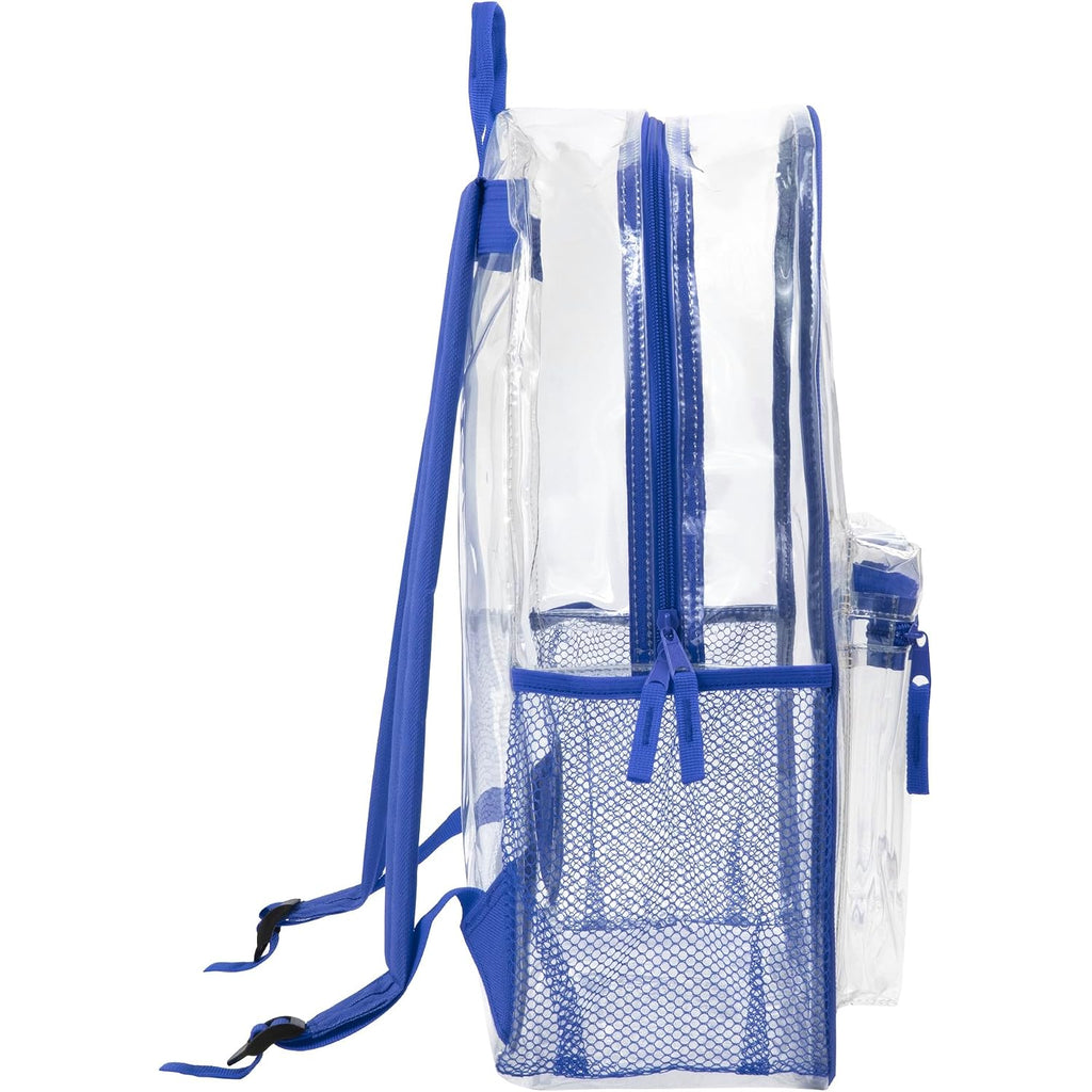 Trail Maker 24 Pack Bulk Clear Backpack Heavy Duty With School Supplies, Side Pockets For Kids, Boys, Girls, School, Stadium Approved (Multicolor Pack)
