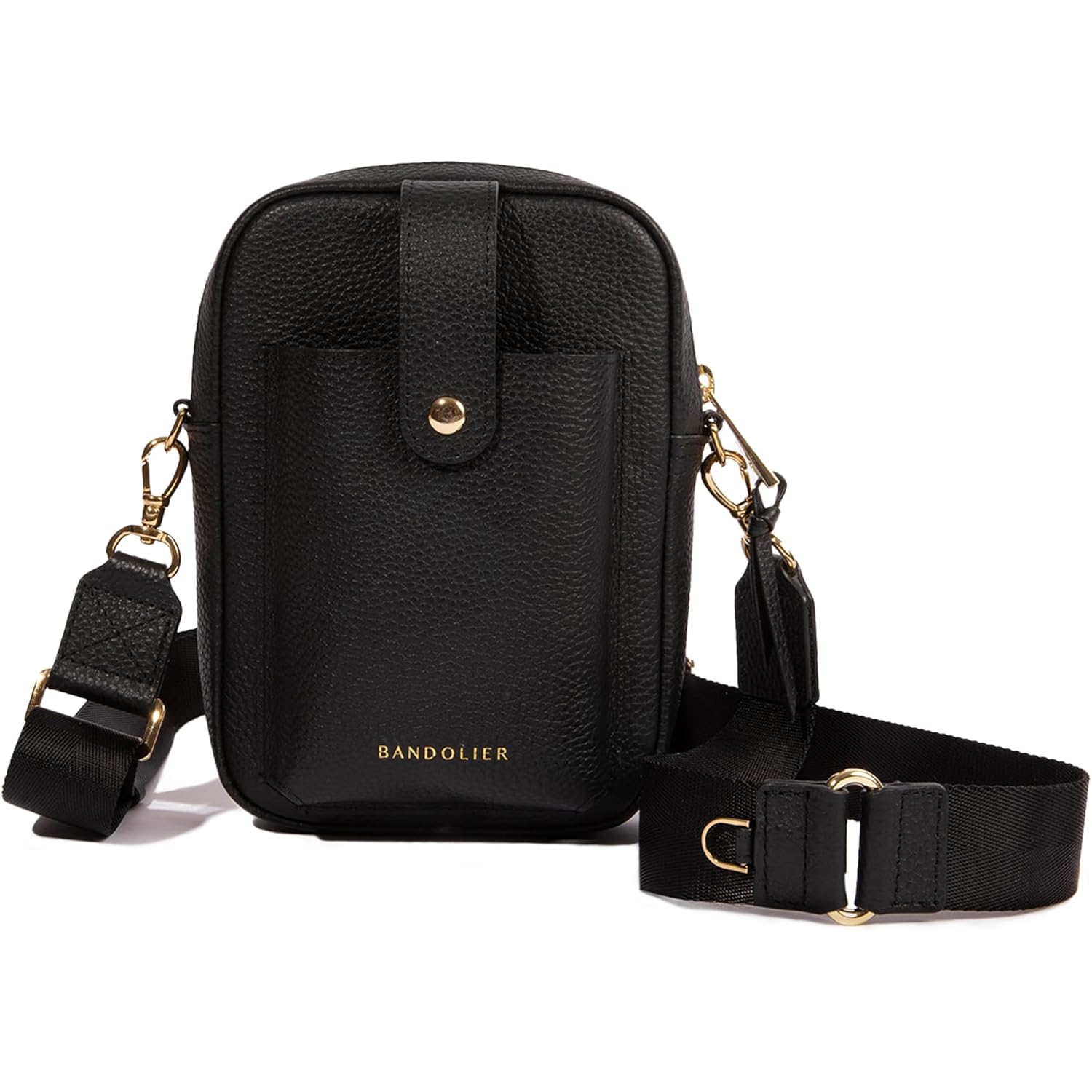 Bandolier Dillon Bag Crossbody | Stylish Pebble Leather Bag | Adjustable Strap, Exterior Slip Pocket | Bags for Women