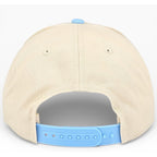 Classic A-Frame Two Tone 5-Panel Snapback Hat, Semi-Structured Pinch Front Baseball Cap, Adjustable Fit, Blank for Custom Stone Baby Blue