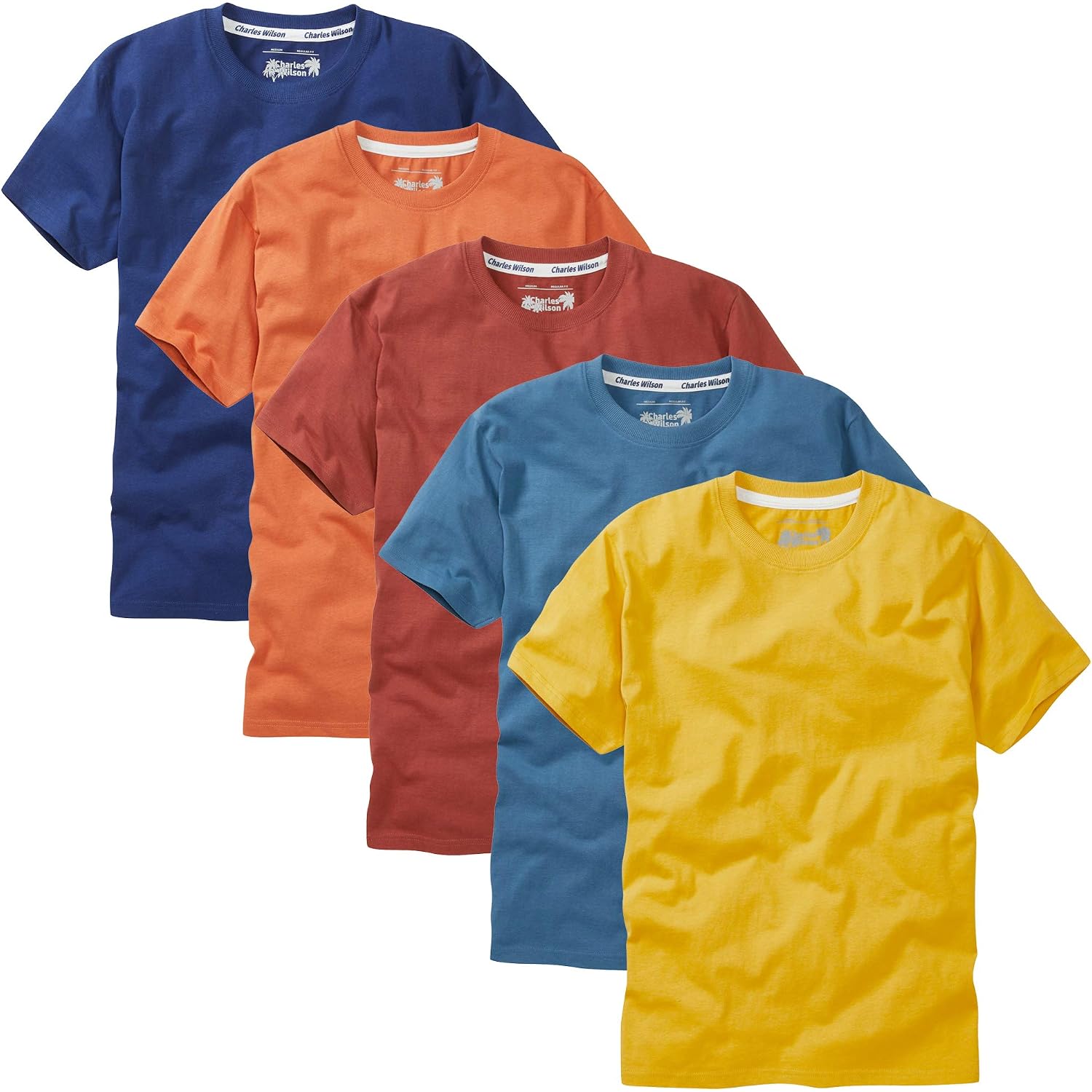 Charles Wilson Men'S 5 Pack Crew Neck T-Shirt