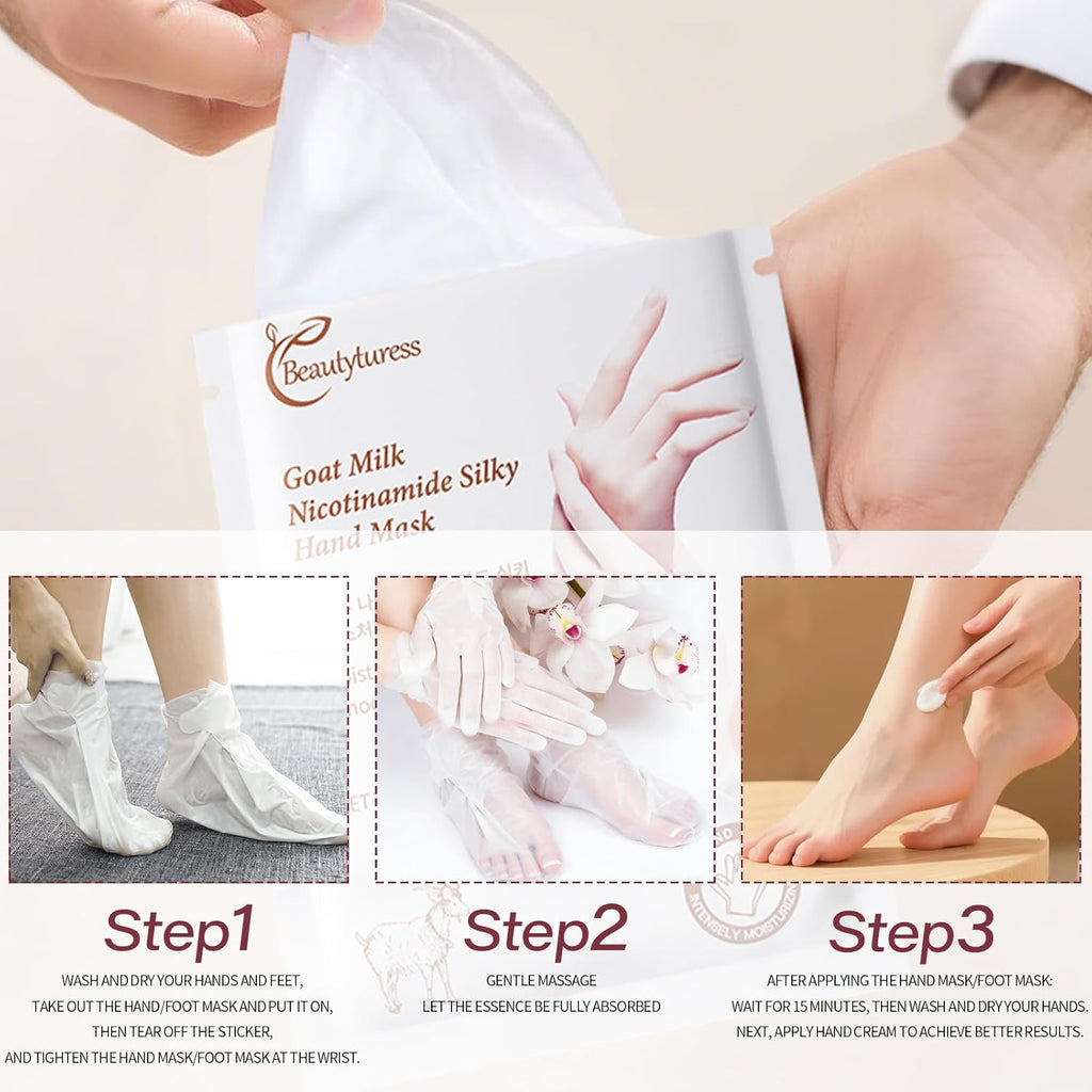 10PCS Moisturizing Hand Mask And Foot Peeling Mask, Moisturizing Glove To Prevent Dry Skin, Foot Spa, Skin Care For Chapped Hands And Feet, Night Care.