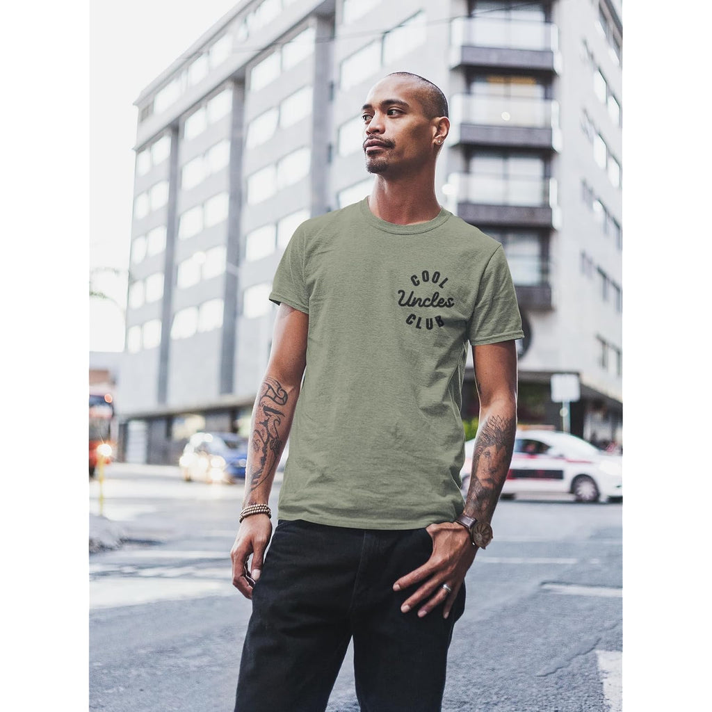 Cool Uncles Club T-Shirt Funny Best Uncle Ever Pocket Tee For Father'S Day