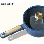 CAROTE 2QT & 2.5QT Sauce Pan Sets with Lid & Ladle Cooking Pots Nonstick Saucepans Cookware Set Small Kitchen Pot, Induction Comptable, Easy to Clean, PFOA FREE (Blue)