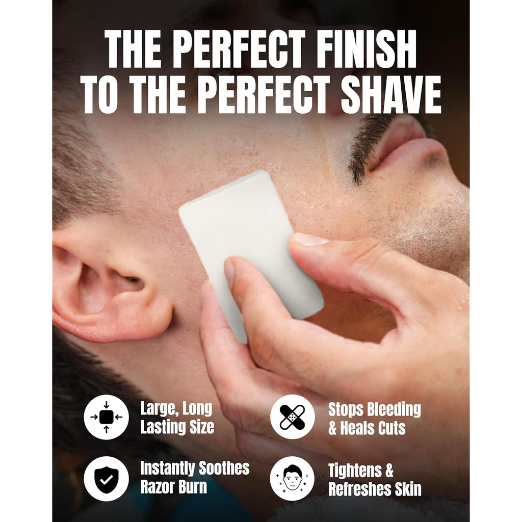 Gentleman Jon 3.7 Ounce Alum Block in Plastic Case - Upgrade Your Shave - Soothing Aftershave Solution for Shaving Razor Burn Relief - Travel Friendly Durable Plastic Case Included, Aftershave for Men
