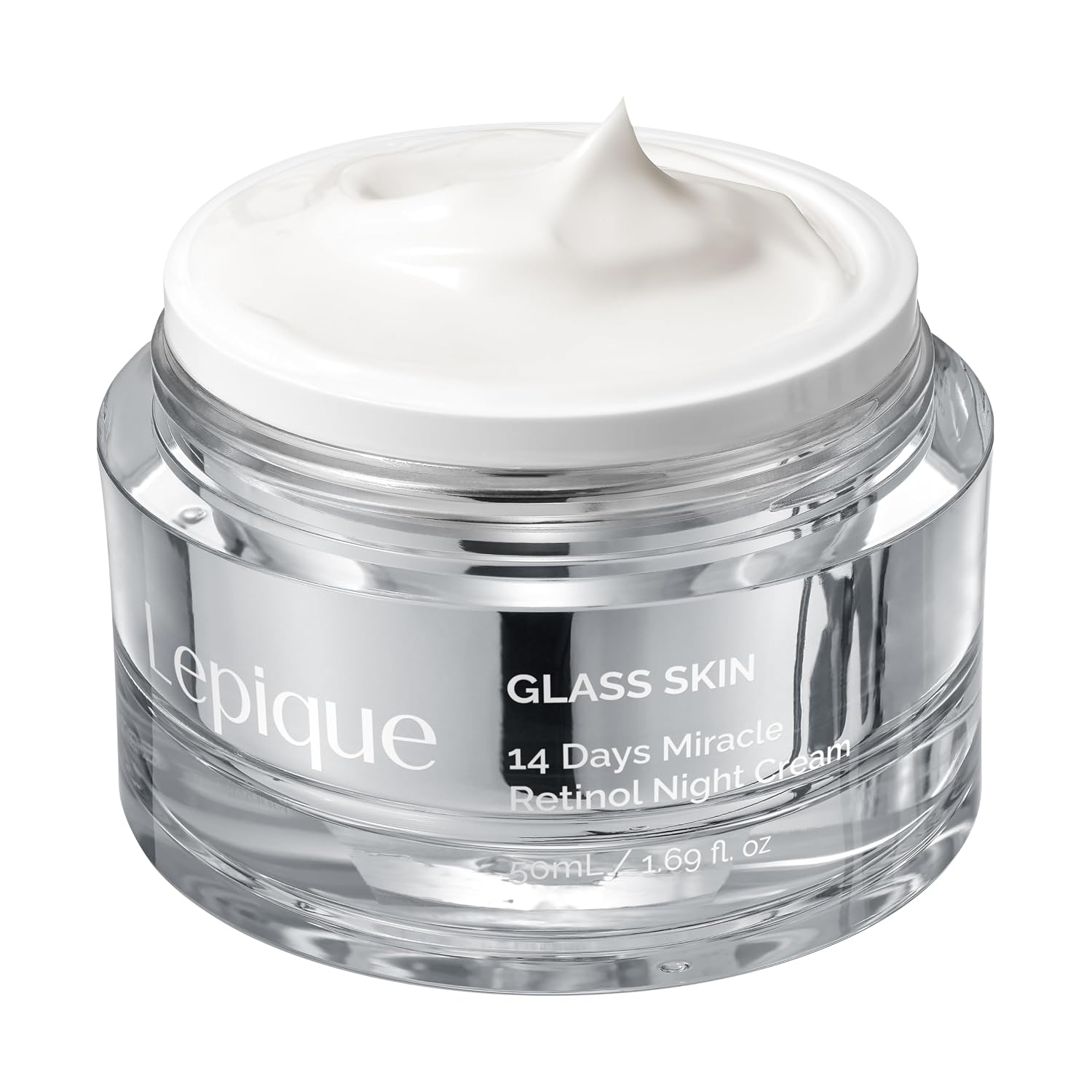 Lepique Retinol Night Cream 1.69Oz - No.1 Korean Premium Overnight Repair Cream For Face And Neck - Collagen, Centella, Hyaluronic Acid - Anti Aging, Acne, Moisturizer, Face Cream, Hydrating, Firming