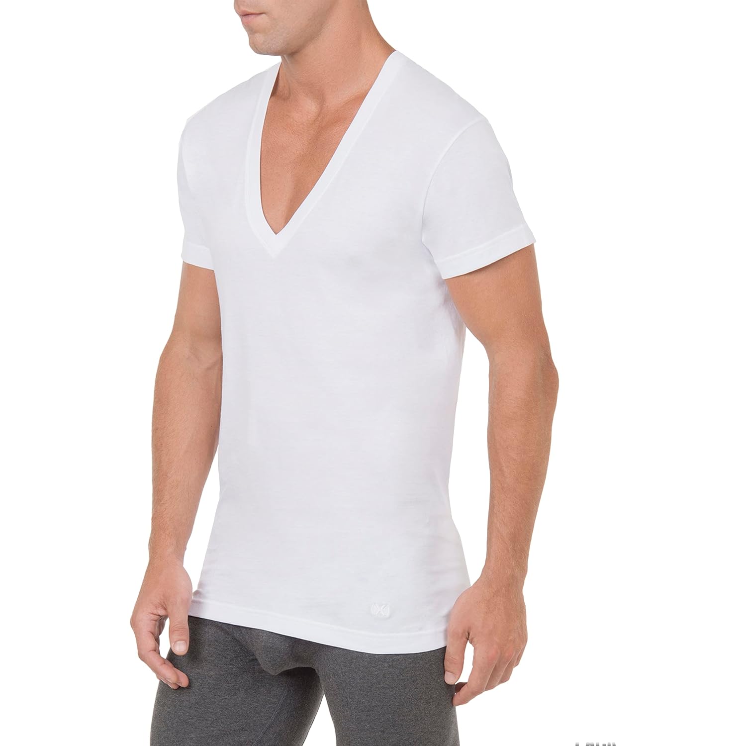 2(X) Ist Men'S Essential Cotton Slim Fit Deep V-Neck T-Shirt 3-Pack