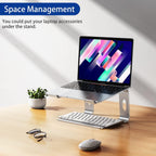 BESIGN LS03 Aluminum Laptop Stand, Ergonomic Detachable Computer Stand, Notebook Riser, Laptop Mount Compatible with Air, Pro, Dell, HP, Lenovo More 10-15.6" Laptops