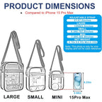 Clear Purse Stadium Transparent Messenger Bag Stadium Approved For Men And Women Clear Crossbody Bag