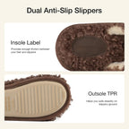 Snug Leaves Women'S Scuff Slippers Furry Cute Memory Foam House Shoes