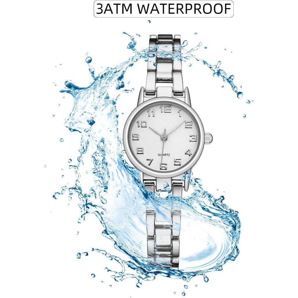 TWOPTION Womens Waterproof Wrist Watch,Women's Small Thin Analog Bracelet Quartz Watch Dainty Christmas Gifts