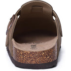 Kidmi Unisex Vegan Suede Clogs Leather Mules Womens Mens Cork Footbed Potato Shoes With Arch Support