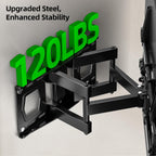 Usx Mount Full Motion Tv Wall Mount For 42-82 Inch Tvs Up To 120Lbs, Wall Mount Tv Bracket With Articulating Swivel Tilt Extension Leveling, Max Vesa 600X400Mm Fits 12/16" Wood Stud