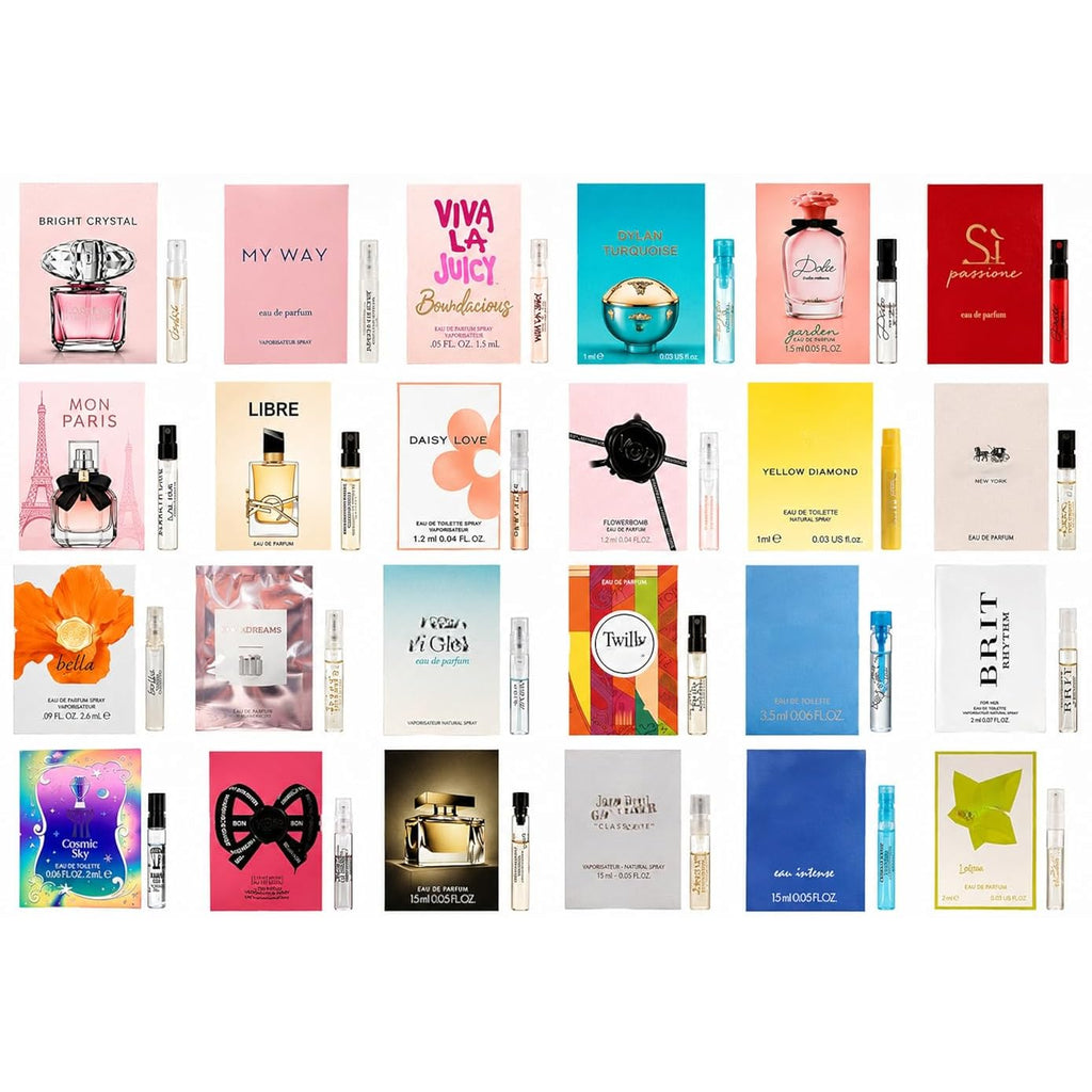 Womens Perfume Sampler Set – 12 Designer Perfume Samples For Women, Mini Perfume Sampler Discovery Set, Travel Size Fragrance Sample Vials Gift For Her