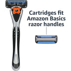 Amazon Basics 5-Blade MotionSphere Razor for Men with Dual Lubrication and Precision Beard Trimmer, Handle & 2 Cartridges (Cartridges fit Amazon Basics Razor Handles only) (Previously Solimo)