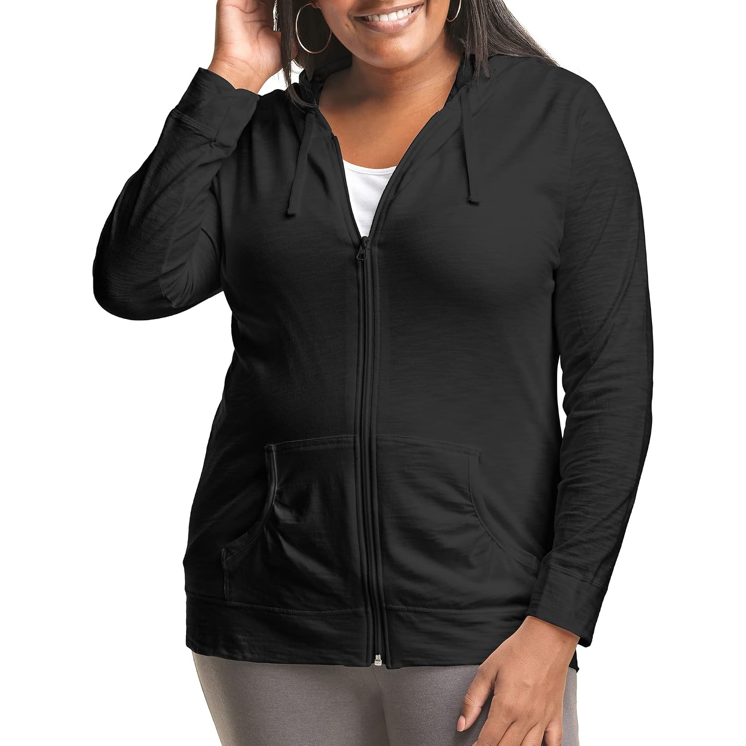 Just My Size Women'S Full Zip Jersey Hoodie